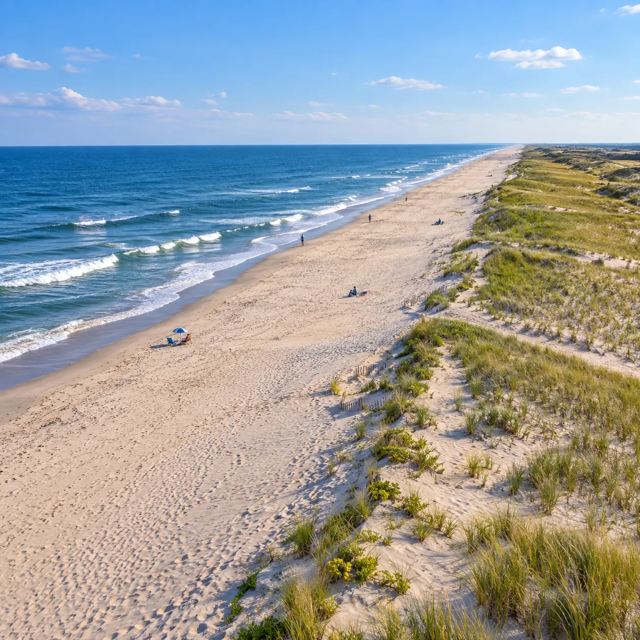 Beach and dunes along the Jersey Shore